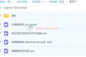 2024初中历史 初一历史春季 都运欢