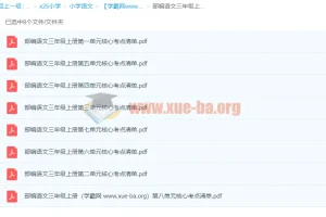 部编小学语文三年级上册单元核心考点清单PDF