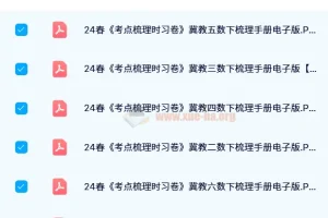 【24春】王朝霞考点梳理手册（1-6下冀教数学）