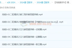 肖晗数学 2024年高三高考数学 二轮精讲S春季班