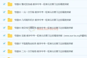 中考数学一轮总复习专题讲义训练