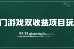 热门游戏双收益项目玩法，每天花费半小时，实操一天500多