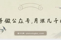 付费文章：新手做公众号，月涨几干粉，方法很简单，上手就能做