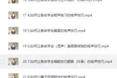 《全网最全-付费声乐技巧唱歌技巧乐理课程视唱练耳教程合集》[MP4]