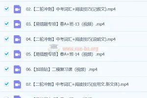 龙天宇 2024初三中考英语 A+春季班（下）