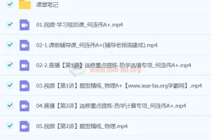 何连伟物理 2024高三高考物理 二轮精讲 A+春季班