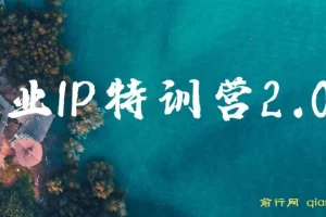 创业IP特训营2.0，IP合伙人掘金计划，做到年入50W