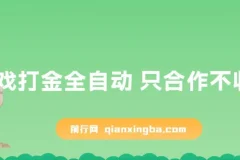 游戏打金全自动 只合作不收费 日入300-2000＋