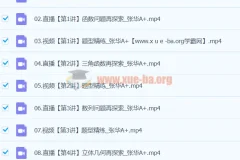 2024高三高考数学 张华 A+寒假班