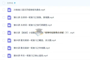 陈瑞春 2026高三 高考语文 一轮秋季 更新中