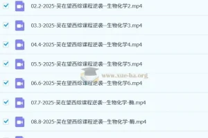 2025吴在望生化理解记忆提高班