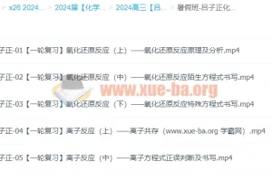 2024高三高考化学 吕子正化学 暑假班