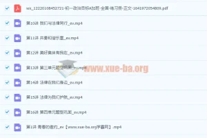 2022初中政治 初一政治春季全国版A加 樊帅【完结】