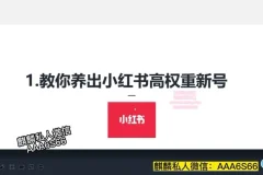 小红书高权重账号养成与精准引流秘籍