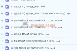 2024高二生物 周云 A+班 寒假班