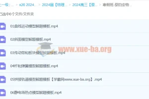 2024高三高考物理 蔡钧安物理 寒假班