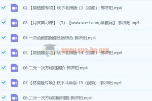 2024初二数学 郭济阳 北师版A+秋季班 下