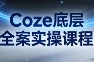 《Coze底层全案实操课程，从架构设计到高效部署的完整指南》[MP4]
