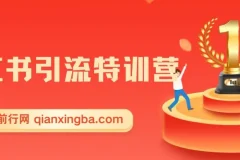 小红书引流特训营-第5期：教你零基础玩转小红书，逆袭百万流量大咖