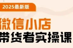陈奶爸老师微信小店带货者实操课（2025升级版）