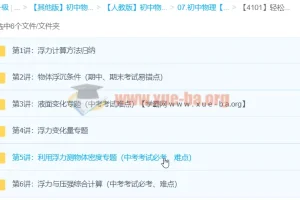 初中物理 轻松搞定：浮力各种计算题型