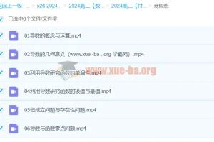 2024高中数学 高二数学 付力 寒假班