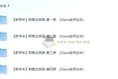 价值1600元的英语课程，【新学未】新概念英语-第1 至 4册（Diana老师主讲）45.2G