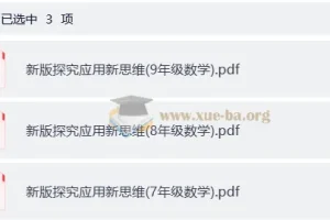 小学数学 7-9年级新版探究应用新思维