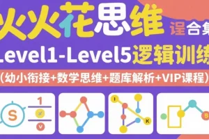【火花思维课程合集｜Level1-Level5逻辑训练（幼小衔接+数学思维+题库解析+VIP课程）】