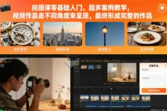 拍摄课零基础入门 超多案例教学 视频作品走不同角度来呈现 最终形成完整的作品