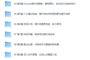 《AI人人必修-提示词工程+大模型多场景实战》（丰富资料15章完结)[MP4]