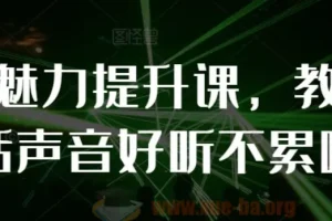 【教你说话】个人魅力提升课，教你说话声音好听不累嗓