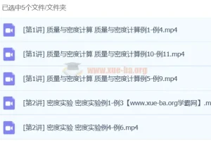 初中物理 轻松搞定密度计算与实验