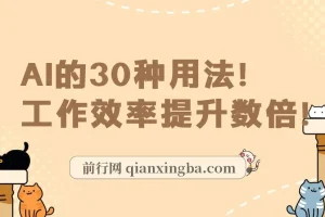 AI·实用课：Al的·30种用法，工作效率提升数倍（31节课）