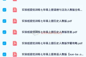 初中实验班提优训练