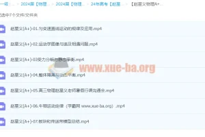 2024年 高三高考 赵星义物理 一轮A+ 暑假
