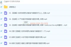 王群地理 2024高三高考地理 密训班