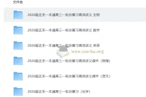 2026 高考一轮 正禾一本通 总复习高效讲义+课件 高考理科全套(完整版) 11GB