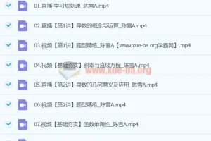 2024高二数学 陈雪 A班寒假班