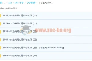 小学英语考试系列——KET高频词汇突破班 共6讲完结 分享