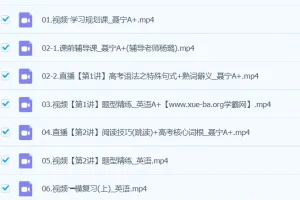 聂宁英语 2024高三高考英语 A+春季班