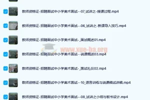 中小学美术面试说课试讲通关班14讲（辅助资料第一套）