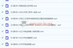 张艳平 2024高三高考地理 二轮精讲百日冲刺（下）