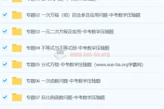 中考数学压轴题专题