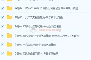 中考数学压轴题专题