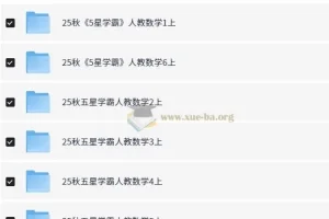 小学数学 5星学霸 人教 25秋