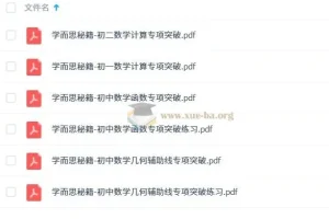 学而思秘籍-初中数学专项突破