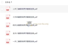 小学暑假培养学霸规划表 (1-6年级)