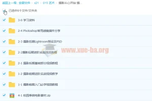 摄影从心开始 摄影前后期 36课时带插件素材