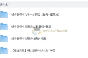 胡小群 初中物理 化学 基础+拓展 71.1GB